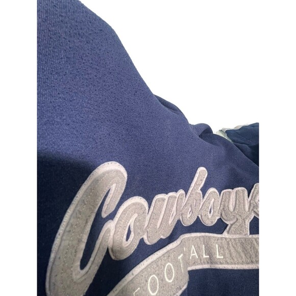 Vintage Starter Dallas Cowboys Script‎ Hoodie Sweatshirt Pockets 90s Sz M - Picture 16 of 16